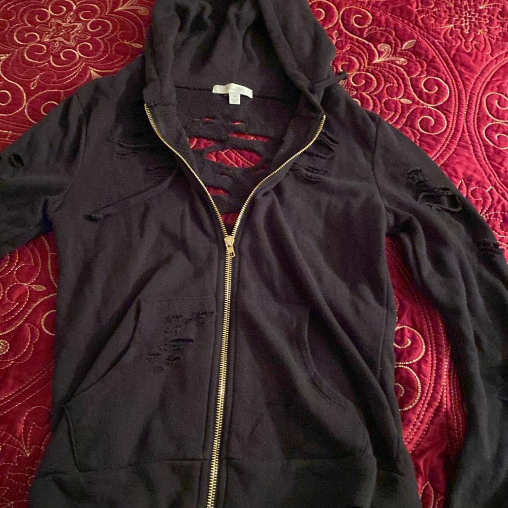 Never worn cotton hooded lightweight sweatshirt